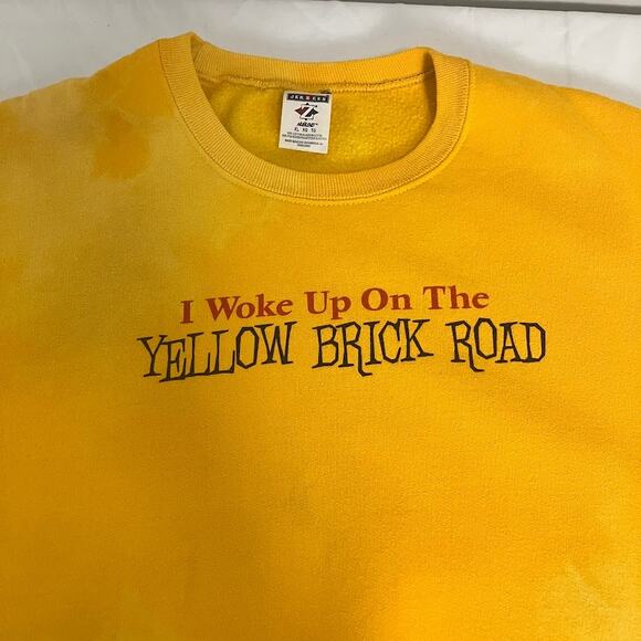 I Woke Up On The Yellow Brick Road Custom Wizard of Oz Vintage Sweatshirt XL - Picture 3 of 8